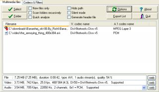 screenshot: AVICodec
