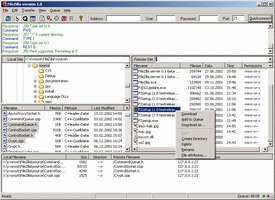 screenshot: FileZilla