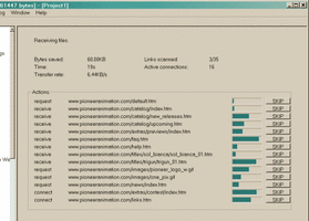 screenshot: HTTrack