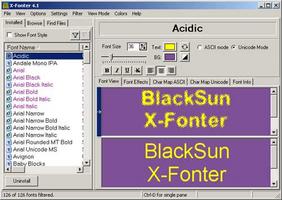 screenshot: XFonter